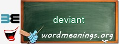 WordMeaning blackboard for deviant